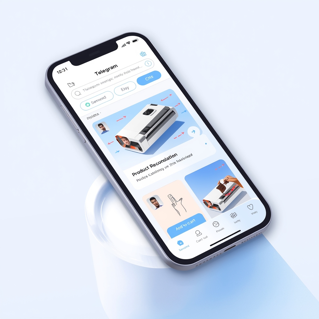 Telegram Mini App интерфейс для интернет-магазина